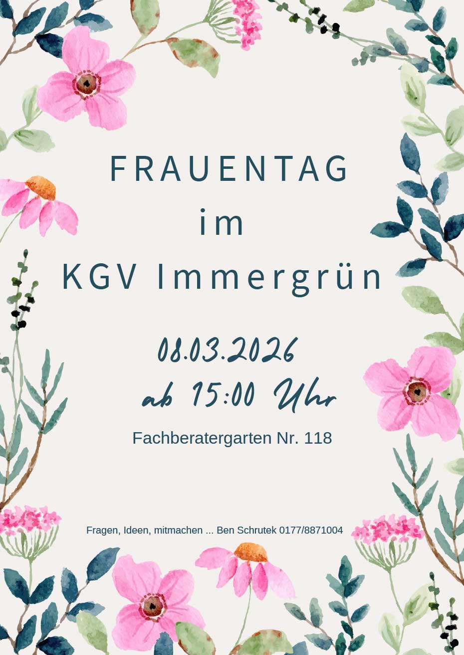 Frauentag im KGV Immergrün