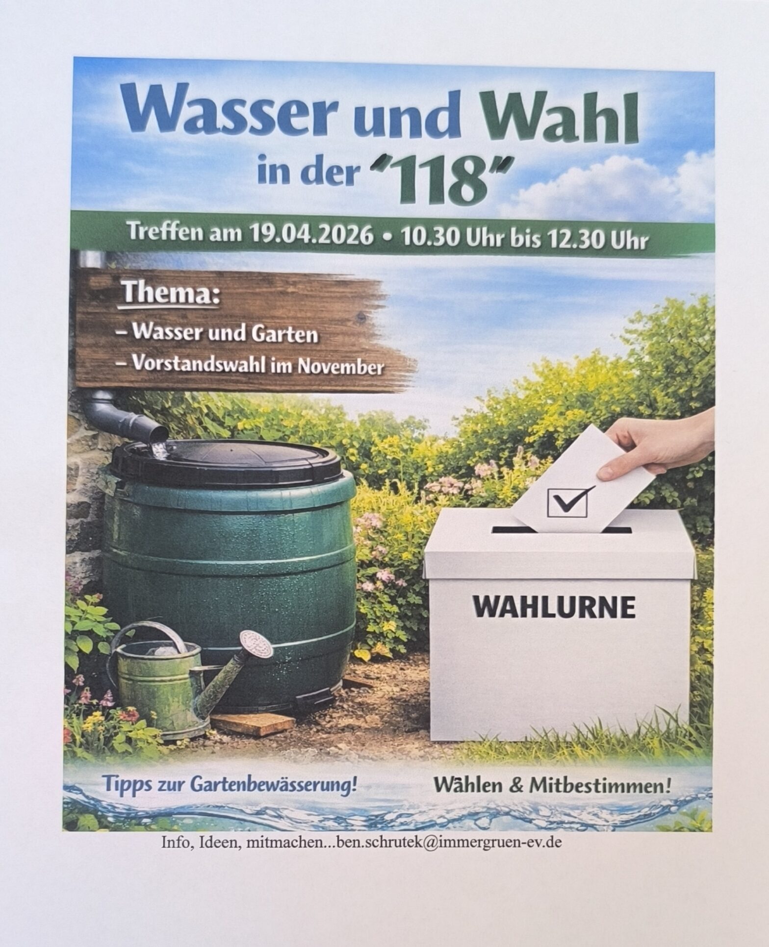 Wasser und Wahl